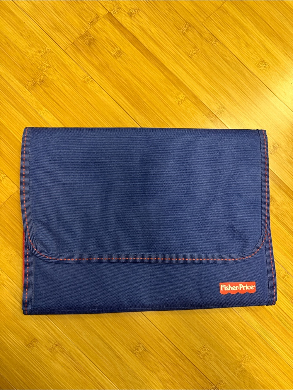 Fisher Price blue red folding easy close cloth folder protector trapper